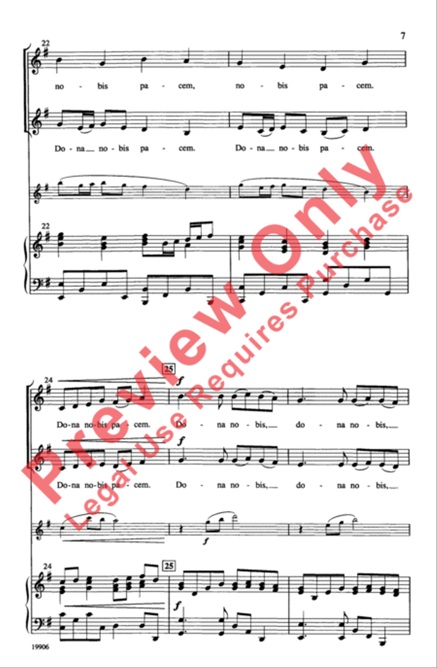 Pachelbel's Canon of Peace Unison Choir scores gallery preview page 7