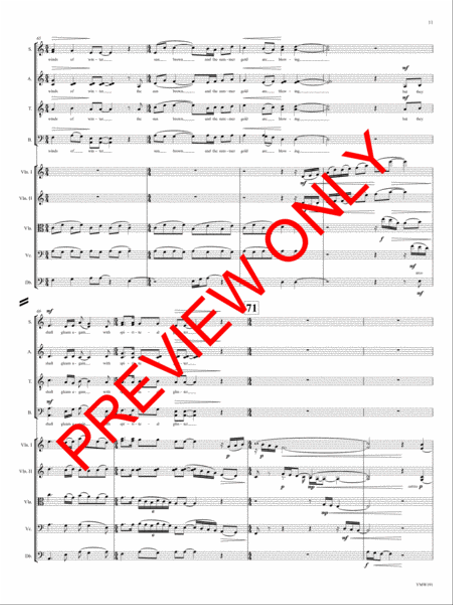 And Through the Winter 4-Part scores gallery preview page 12