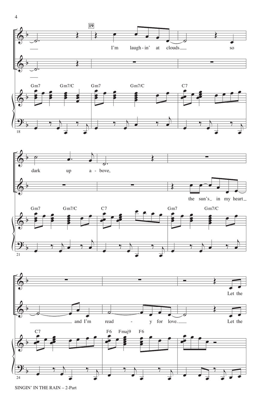 Singin' In The Rain (arr. Mac Huff) 2-Part scores gallery preview page 3