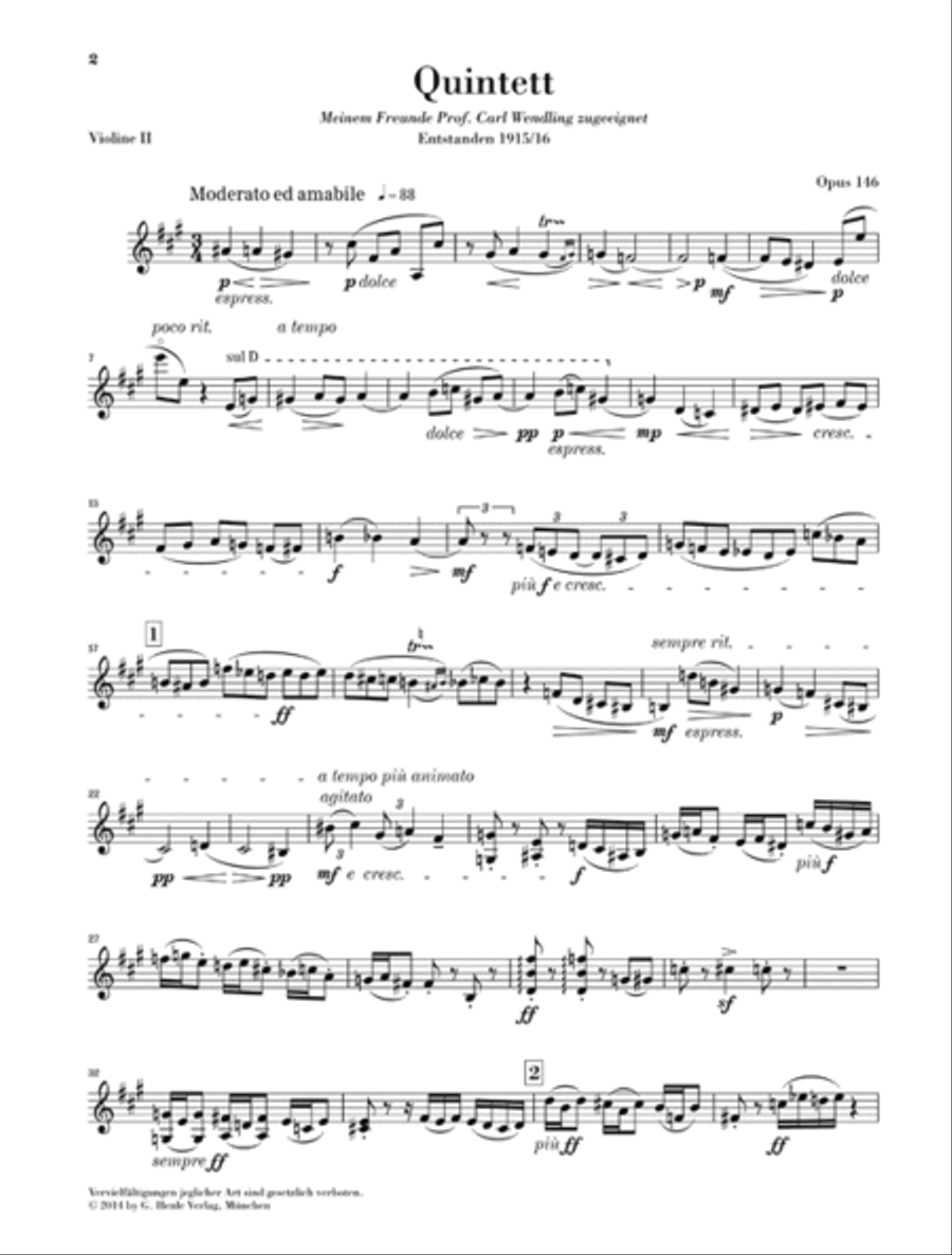 Clarinet Quintet in A Major Op. 146 Clarinet scores gallery preview page 4