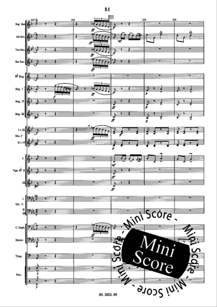 Hungarian Fantasy Fanfare Band scores gallery preview page 55
