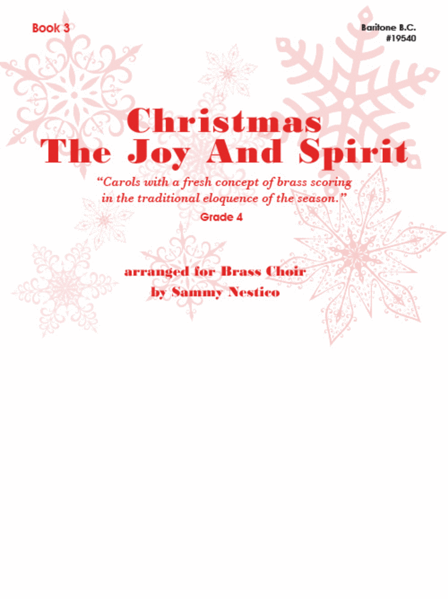 Christmas: The Joy and Spirit, Book 3 - Baritone Bc