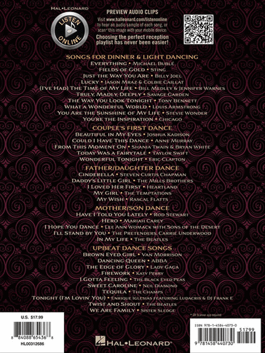 The Wedding Reception Songbook Piano, Vocal, Guitar scores gallery preview page 2
