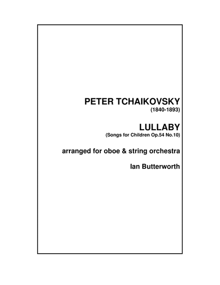 TCHAIKOVSKY Lullaby Op.54 No.10 for oboe & strings image number null