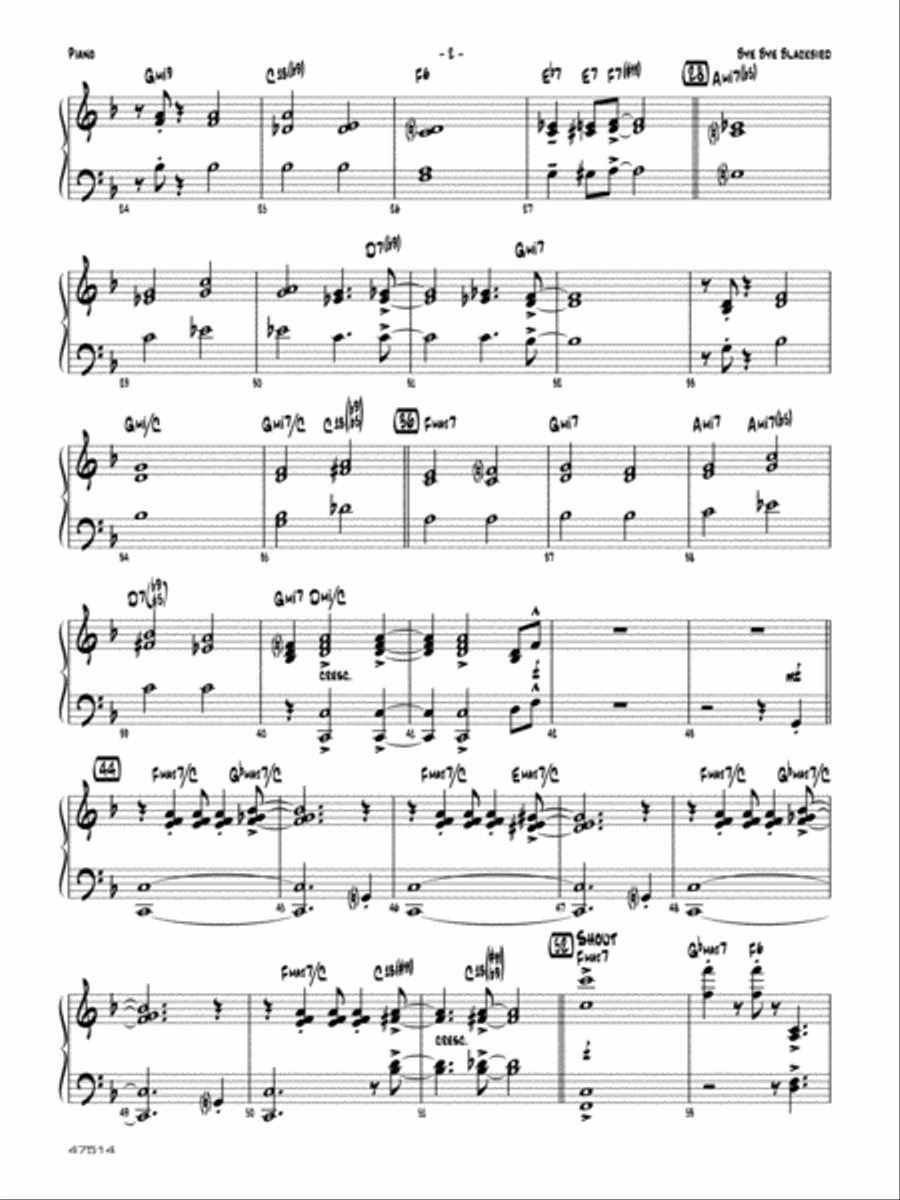 Bye Bye Blackbird: Piano Accompaniment Jazz Ensemble scores gallery preview page 2