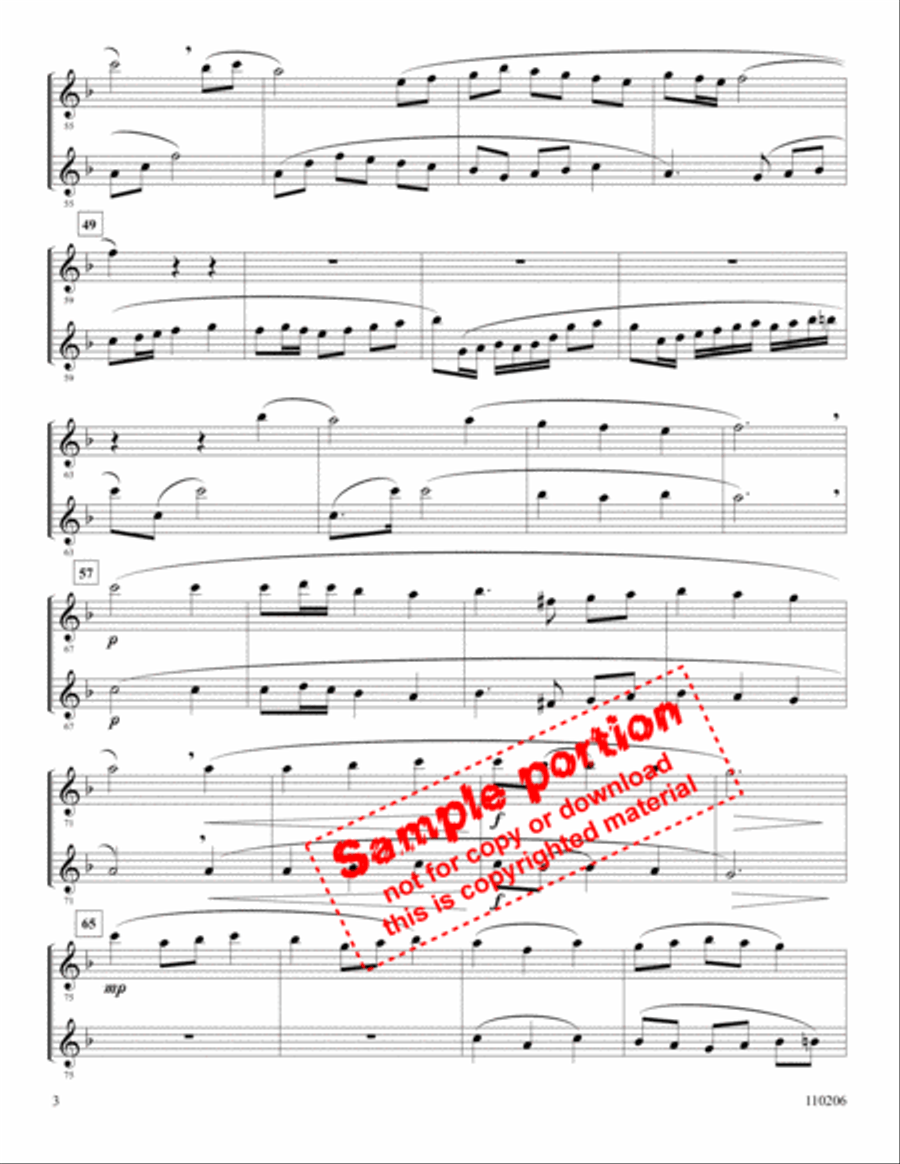 Our Great Savior (unacc) Woodwind Duet scores gallery preview page 3