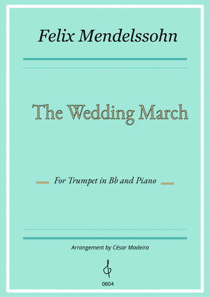 Book cover for The Wedding March - Bb Trumpet and Piano (Individual Parts)