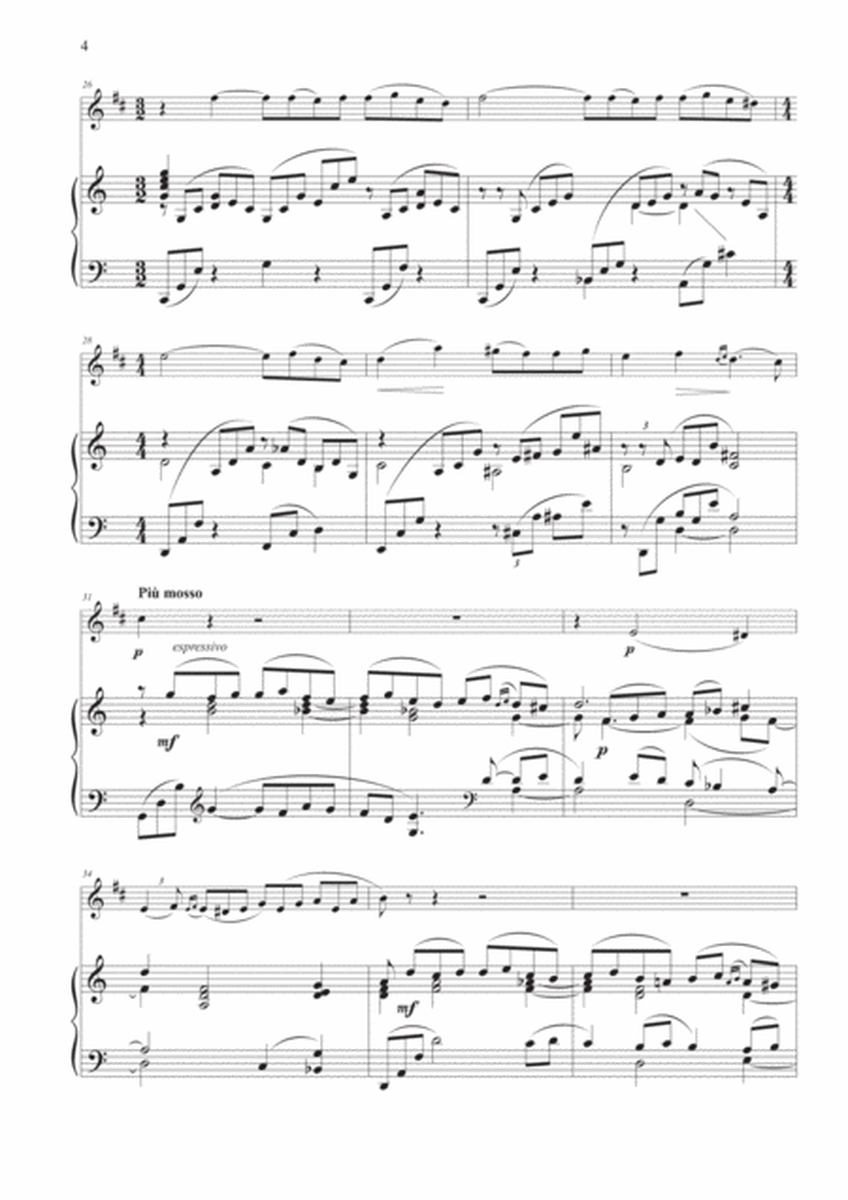 Adagio Sostenuto from "Piano Concerto No. 2" for Soprano Saxophone and Piano image number null
