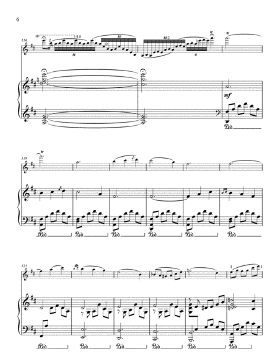 Glazunov Grand Concert Waltz for violin and piano Violin Solo scores gallery preview page 6