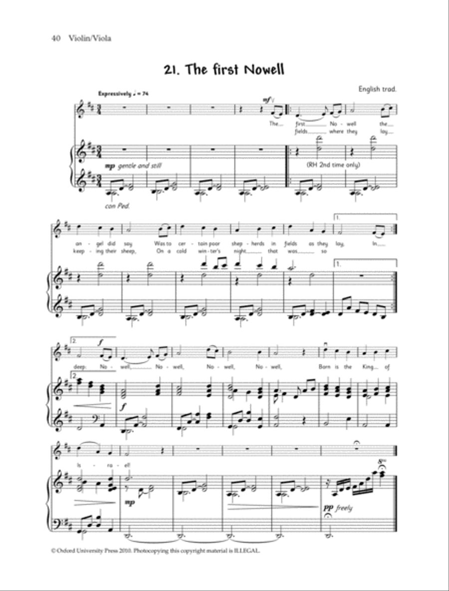 Fiddle Time and Viola Time Christmas: Piano Book Viola scores gallery preview page 5