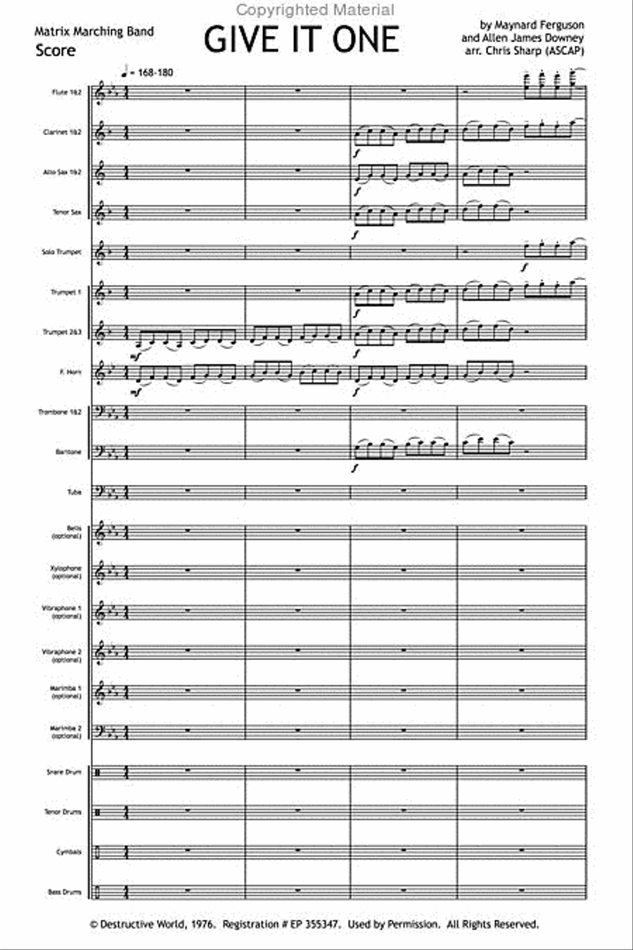 Give It One Marching Band scores gallery preview page 2