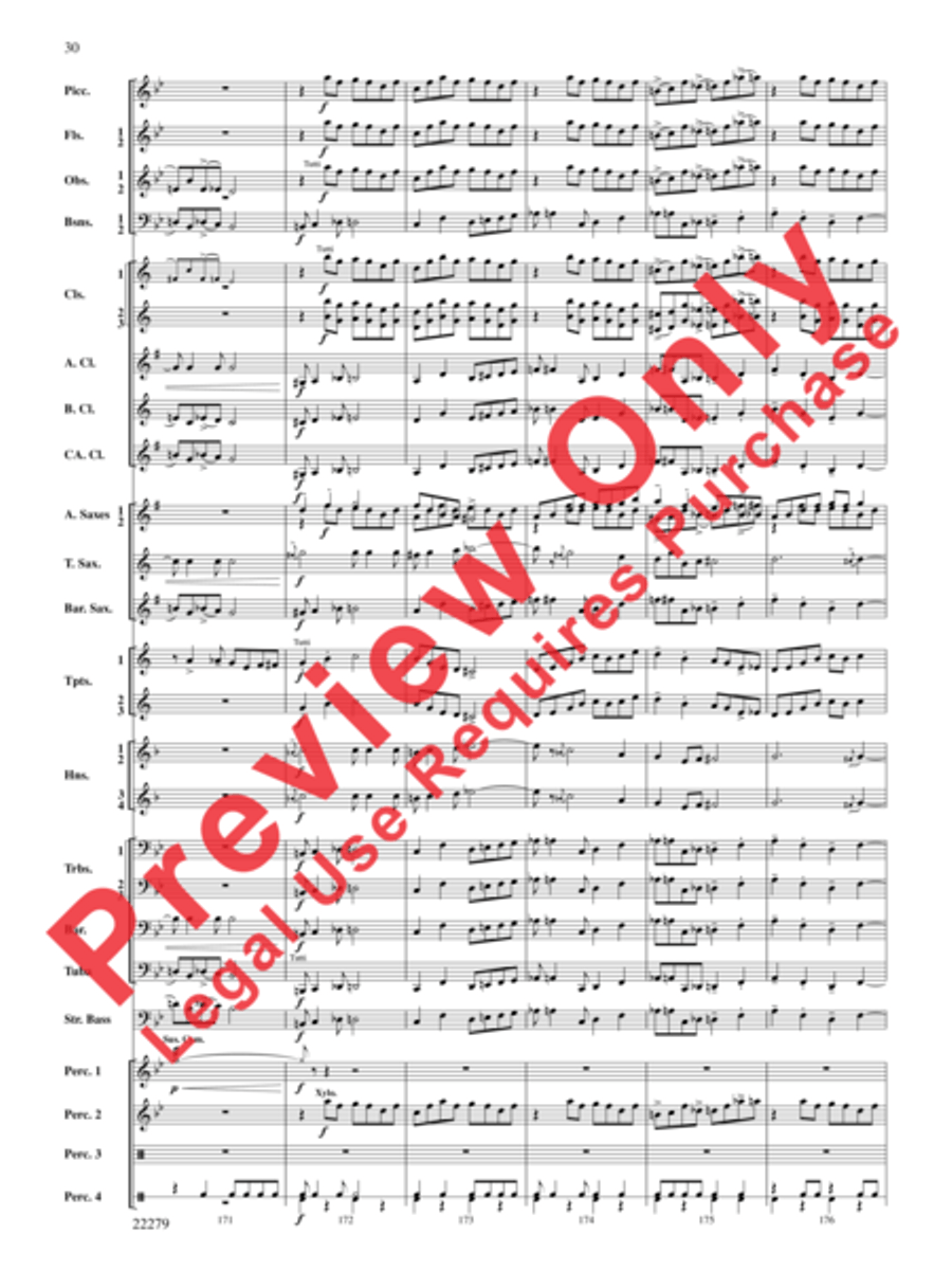 Bayou Breakdown Concert Band scores gallery preview page 31