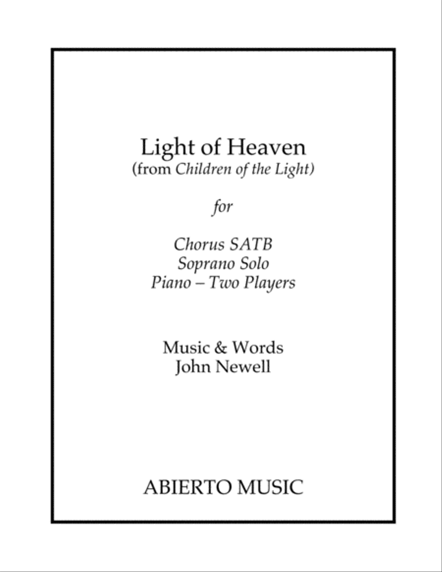 Light of Heaven 4-Part scores gallery preview page 1