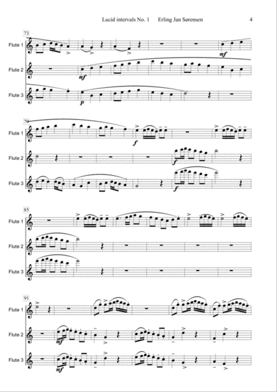 Lucid intervals 1-4 Woodwind Trio scores gallery preview page 4