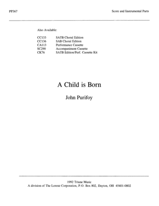 Book cover for A Child Is Born - Orchestral Score and Parts