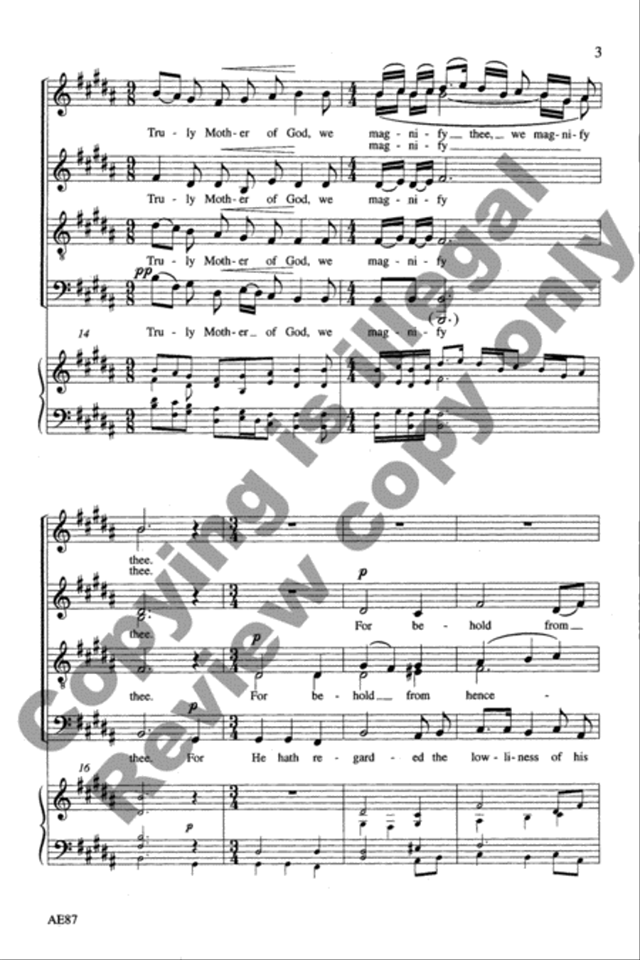 Magnificat & Nunc Dimittis 4-Part scores gallery preview page 5