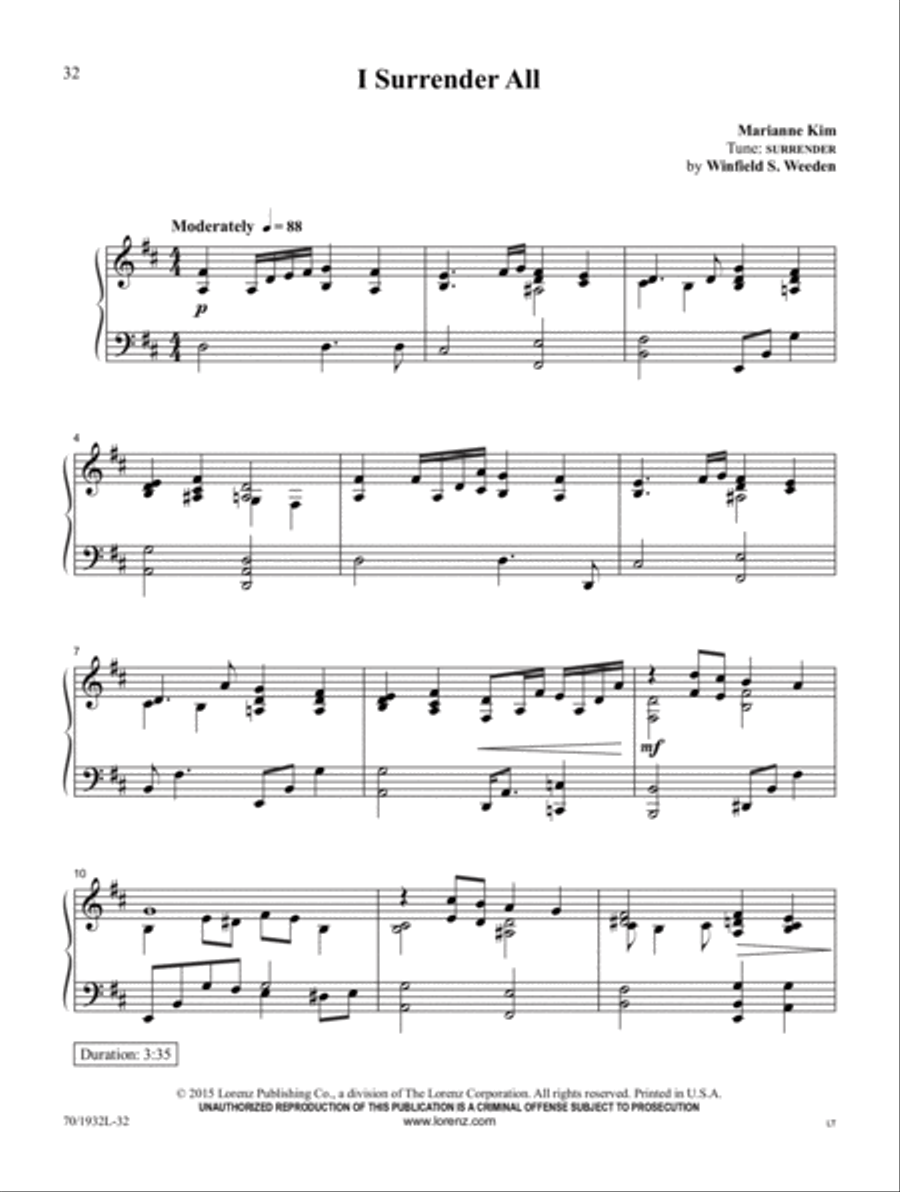 Jesus, Walk With Me Piano Solo scores gallery preview page 9