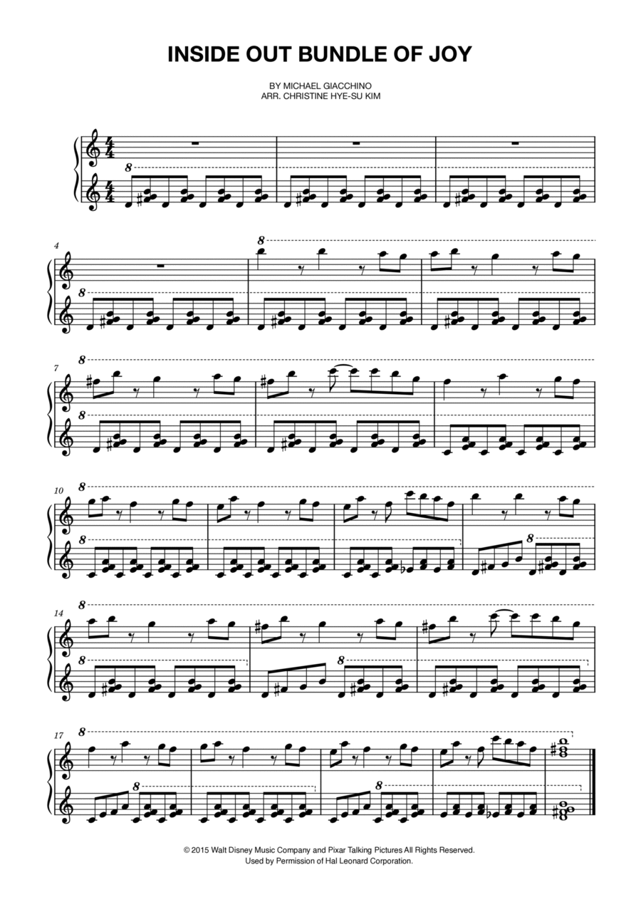 Bundle Of Joy Piano Solo scores gallery preview page 1