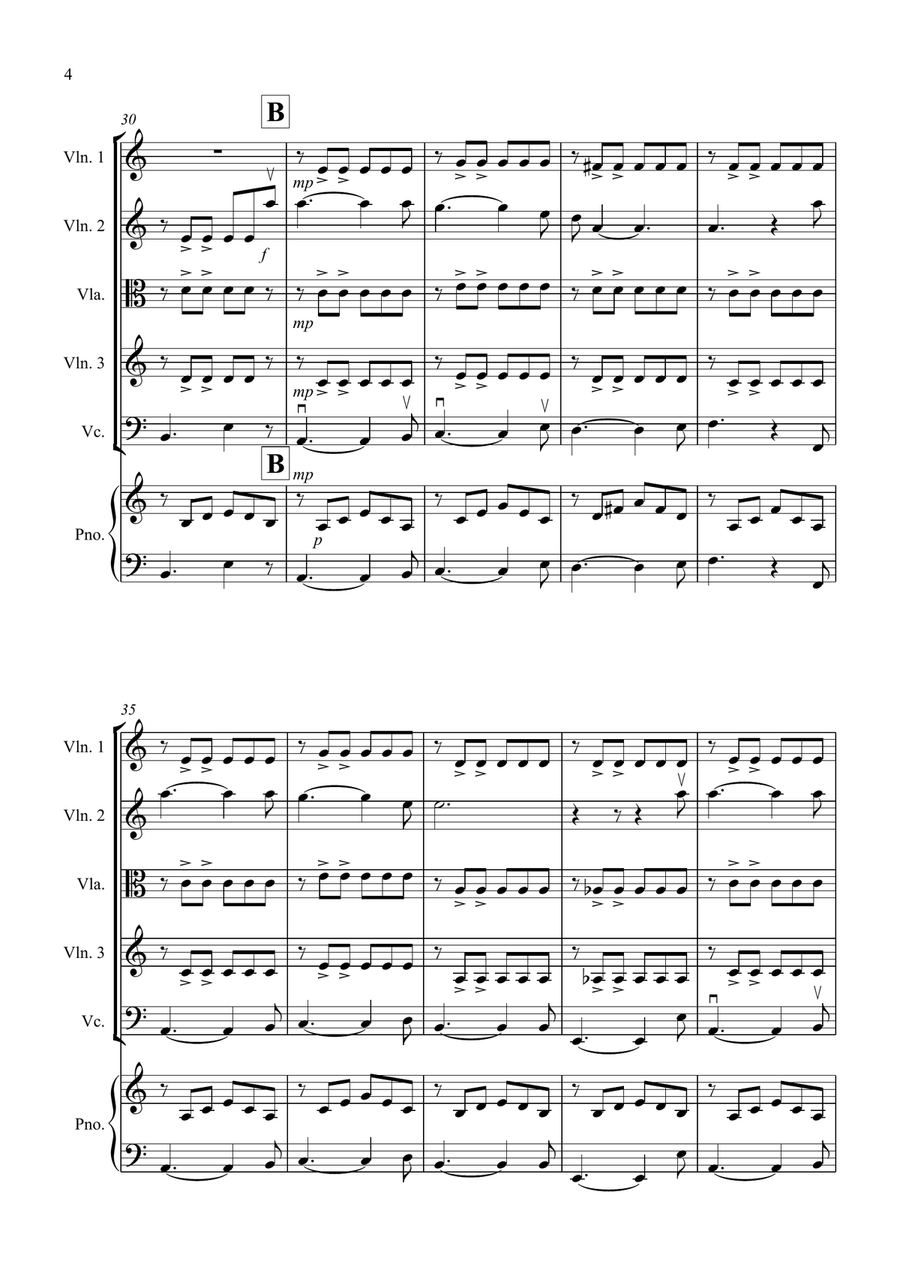 House of the Rising Sun for String Quartet String Quartet scores gallery preview page 4