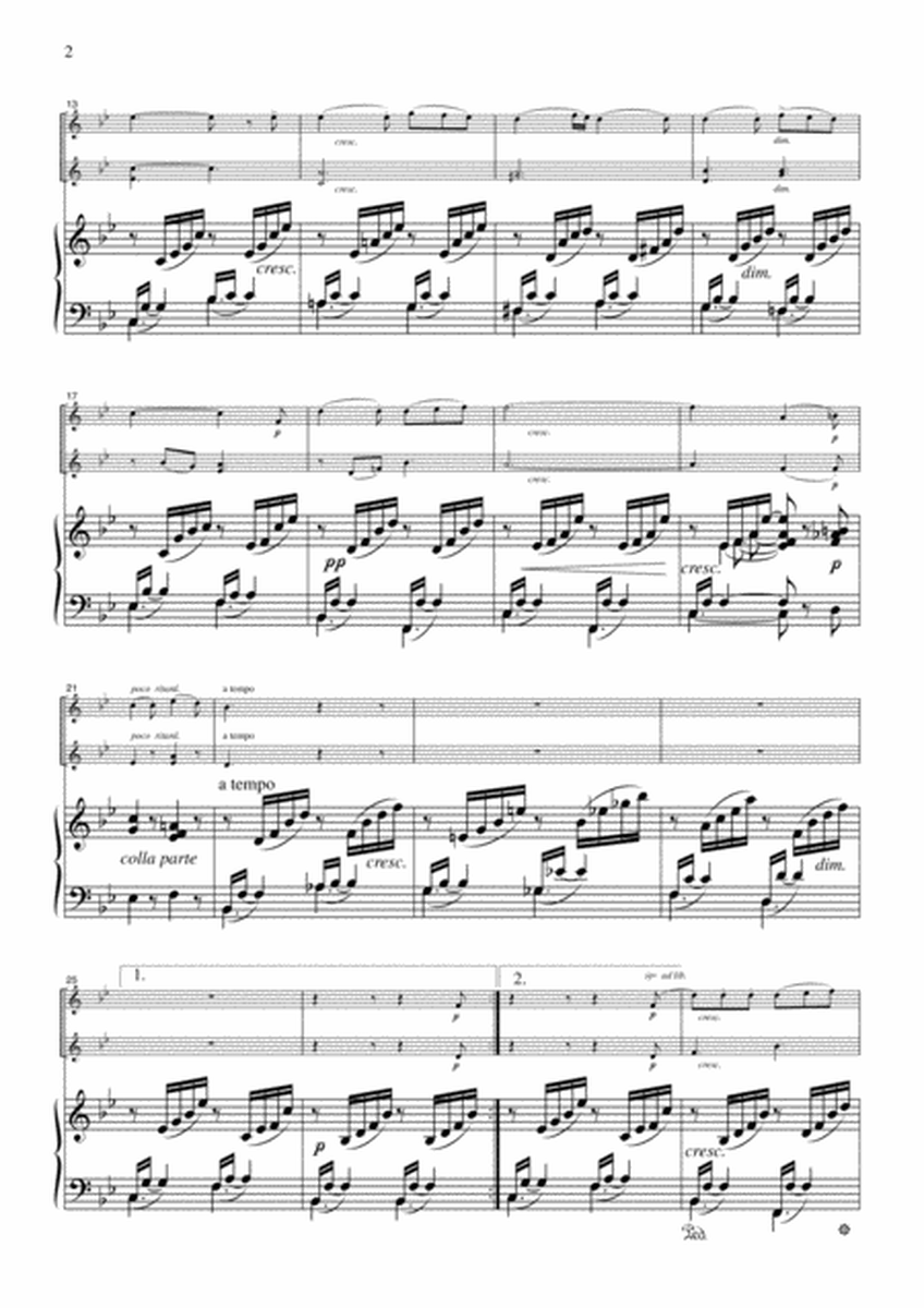 Mendelssohn On Wings of Song, for 2 Violins & Piano, VN212