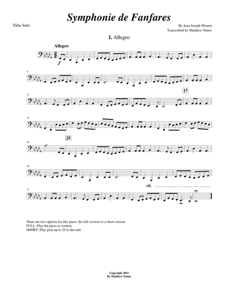 Sinfonie de Fanfares theme (Tuba solo) image number null