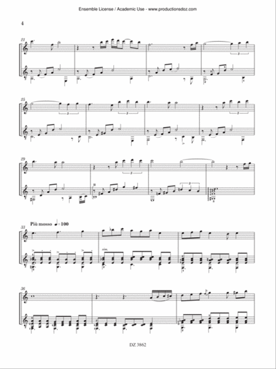 Cinq microtangos, vol. 2 Flute scores gallery preview page 4
