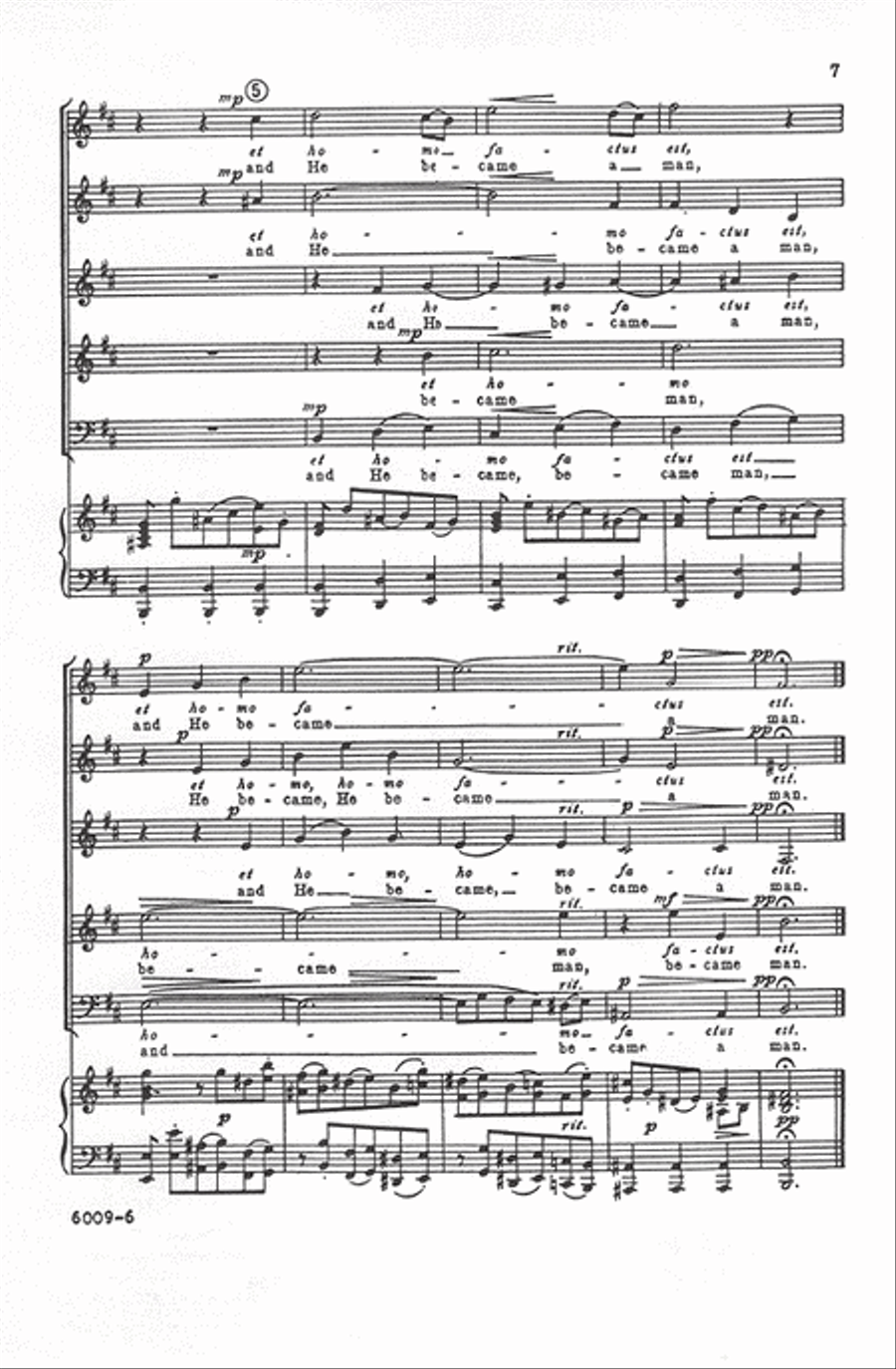 Et Incarnatus Est (He Was Incarnate) (from B Minor Mass) SSATB scores gallery preview page 7
