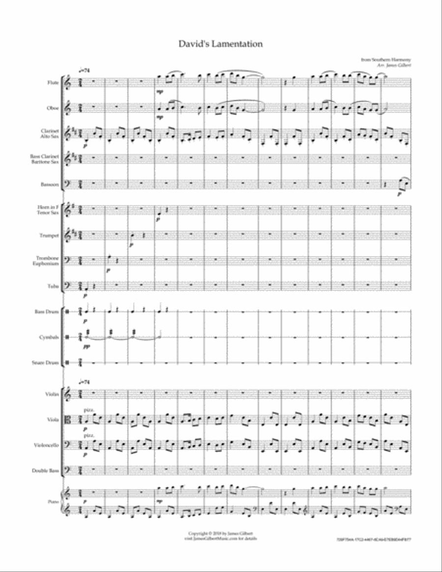 David's Lamentation David's Lamentation Full Orchestra scores gallery preview page 2