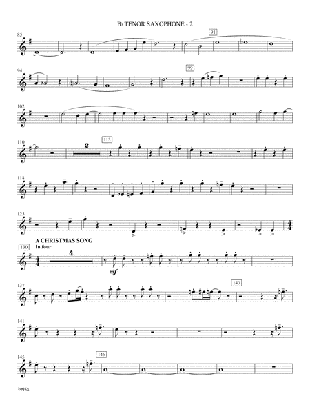 Elf: A Medley from the Broadway Musical: B-flat Tenor Saxophone