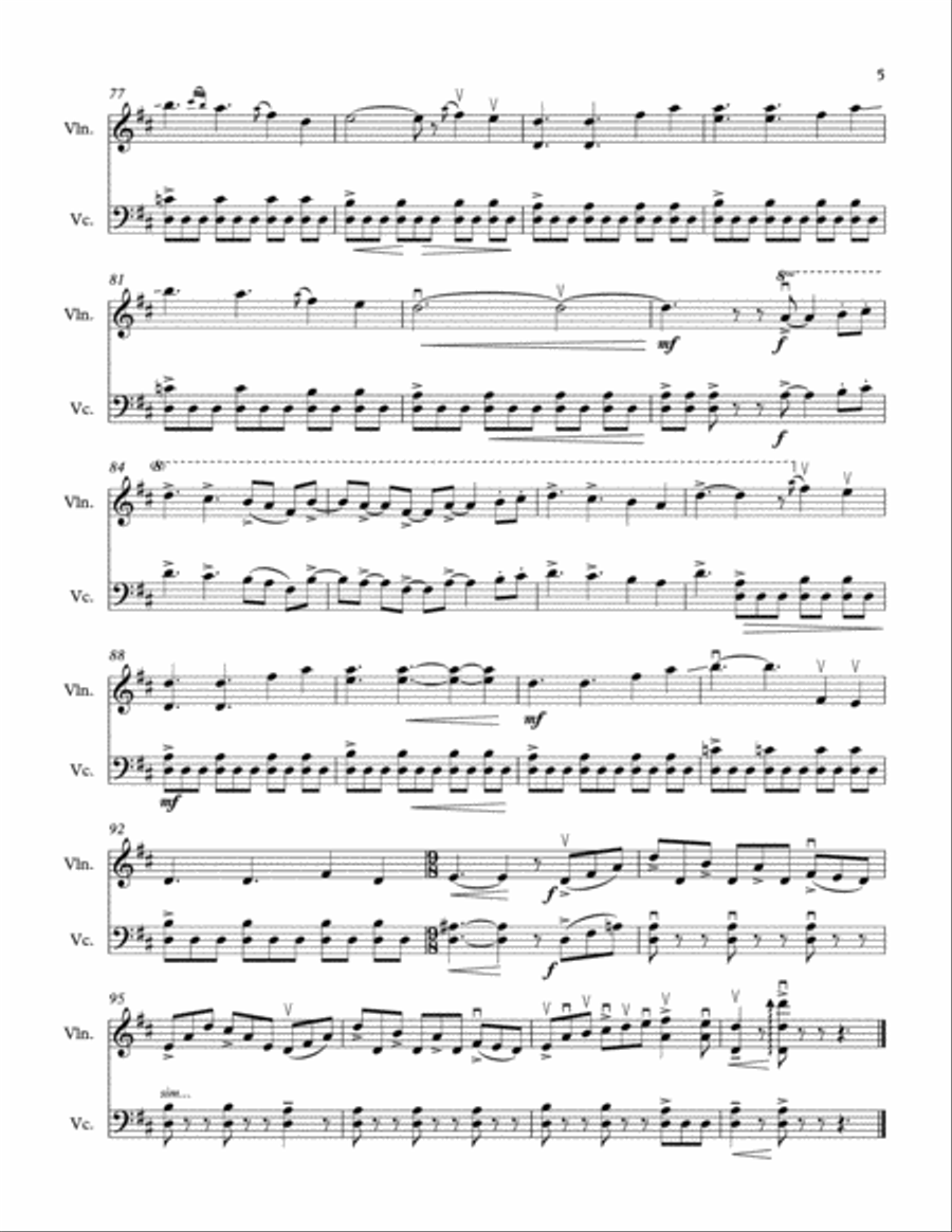 Nettleton - Come, Thou Fount of Every Blessing String Duet scores gallery preview page 5