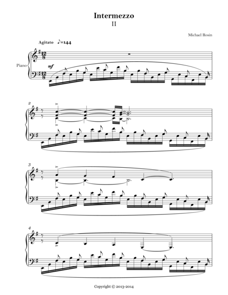 Intermezzo No.2 for solo piano image number null