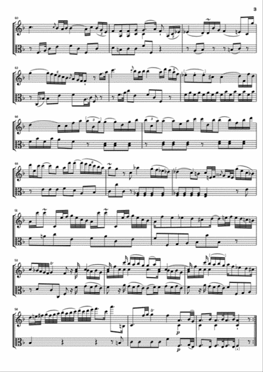 6 Sonatas for Violin and Viola String Duet scores gallery preview page 4