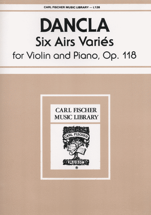 Book cover for Six Airs Varies, Op. 118