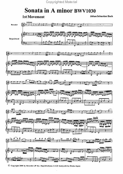 Sonata in A minor, BWV1030