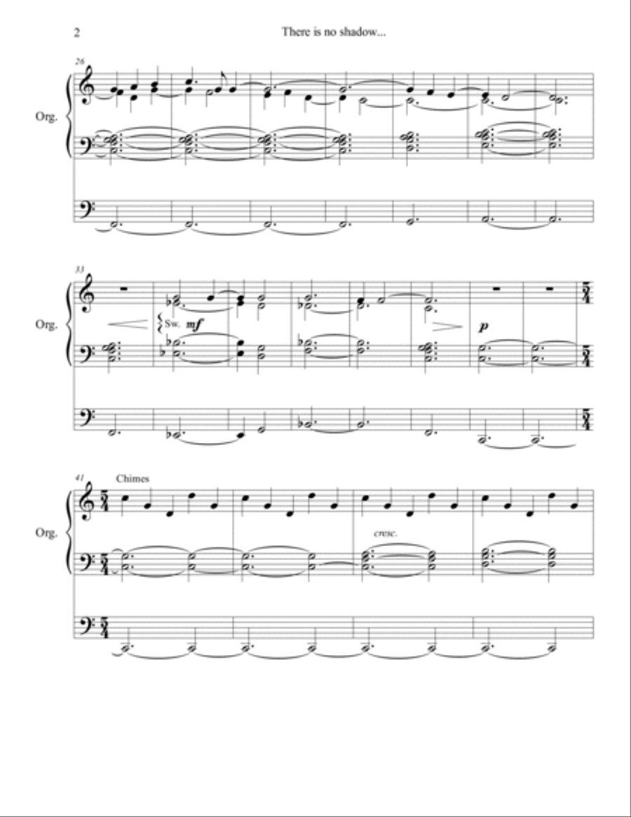 There is no shadow... (organ solo), by Brenda Portman Organ Solo scores gallery preview page 4
