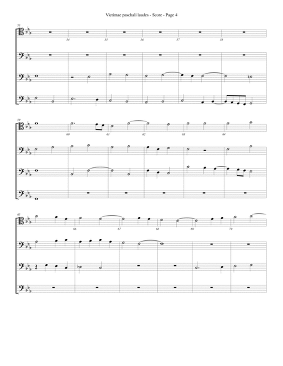 Victimae paschali laudes for Trombone or Low Brass Quartet image number null