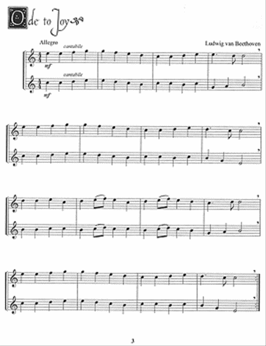 Easy Duets for Soprano Recorder Woodwind Duet scores gallery preview page 3