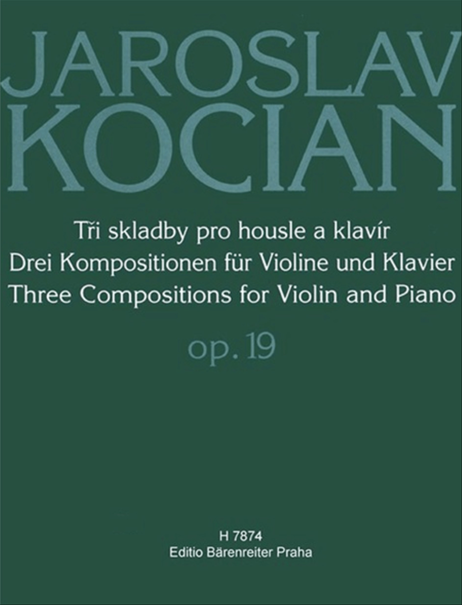 Drei Kompositionen für Violine und Klavier, op. 19 Violin Solo scores gallery preview page 1