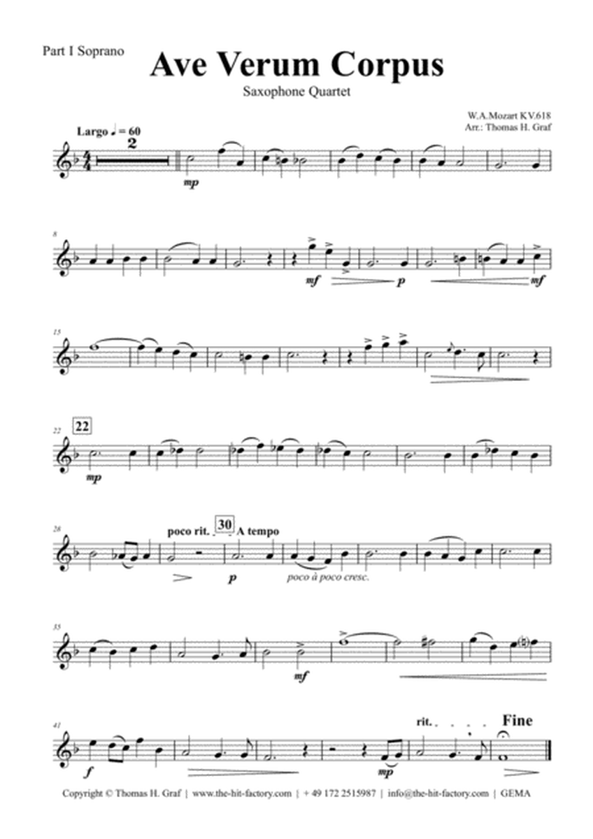 Ave Verum Corpus - W.A. Mozart - Saxophone Quartet