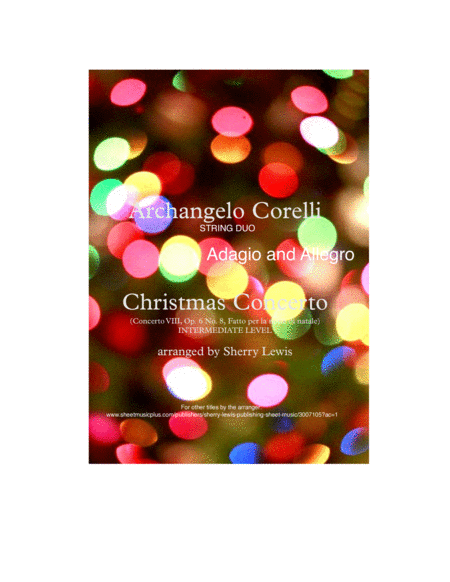 CHRISTMAS CONCERTO - Adagio & Allegro - STRING DUO - (Violin and Cello) Concerto VIII Op. 6 No. 8, F image number null