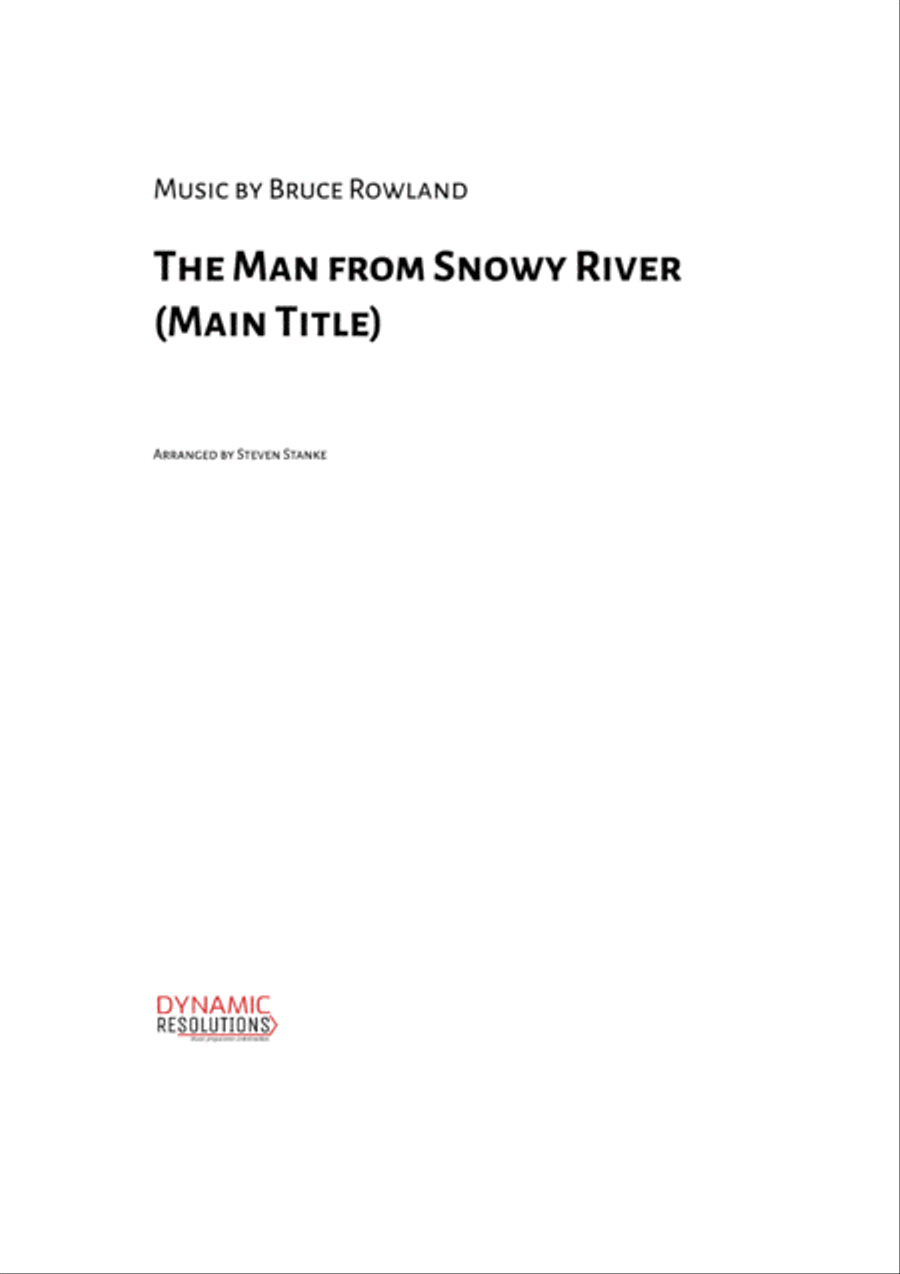 The Man From Snowy River (main Title Theme) - Score Only Concert Band scores gallery preview page 1
