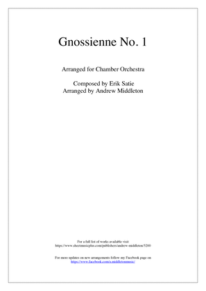 Book cover for Gnossienne No. 1 for Chamber Orchestra