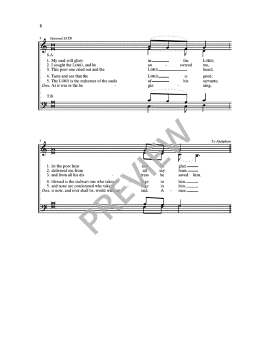 Communion Antiphons for Christmas 4-Part scores gallery preview page 19