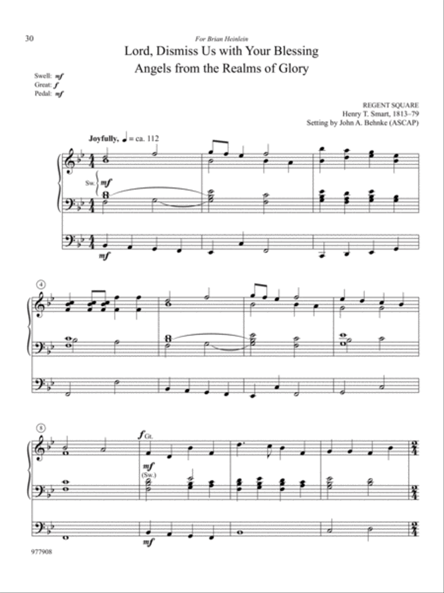 Five Hymn Inspirations, Set 2 Organ scores gallery preview page 7
