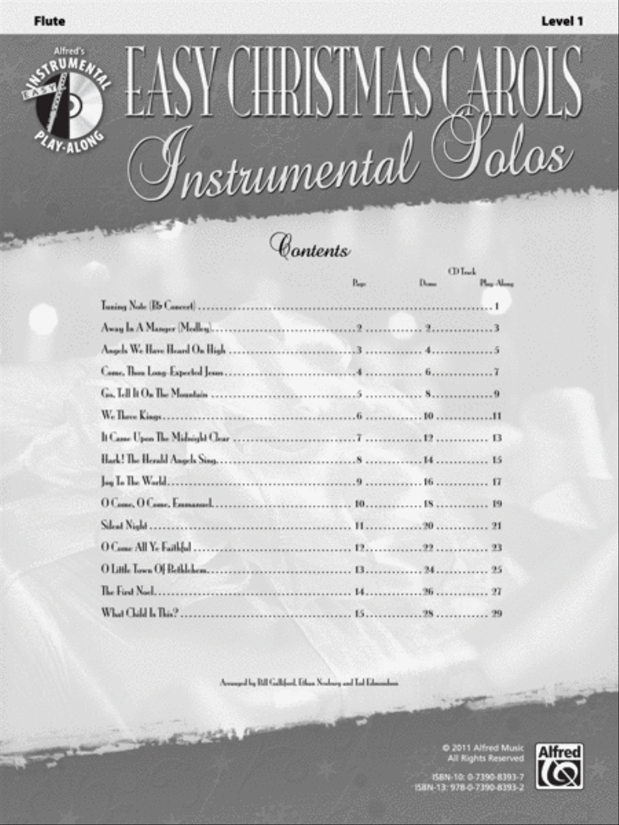 Easy Christmas Carols Instrumental Solos Flute Solo scores gallery preview page 5