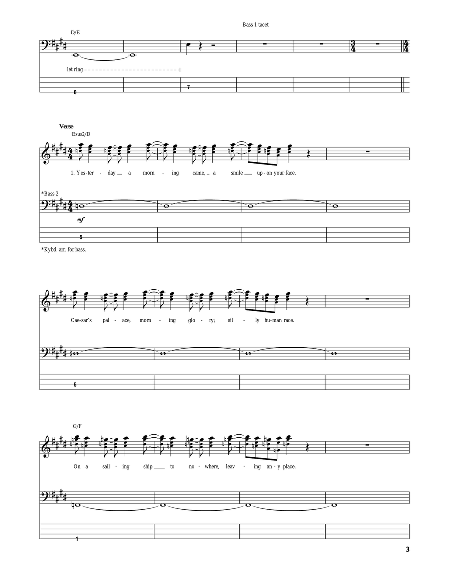 Yours Is No Disgrace Yours Is No Disgrace Acoustic Guitar scores gallery preview page 3