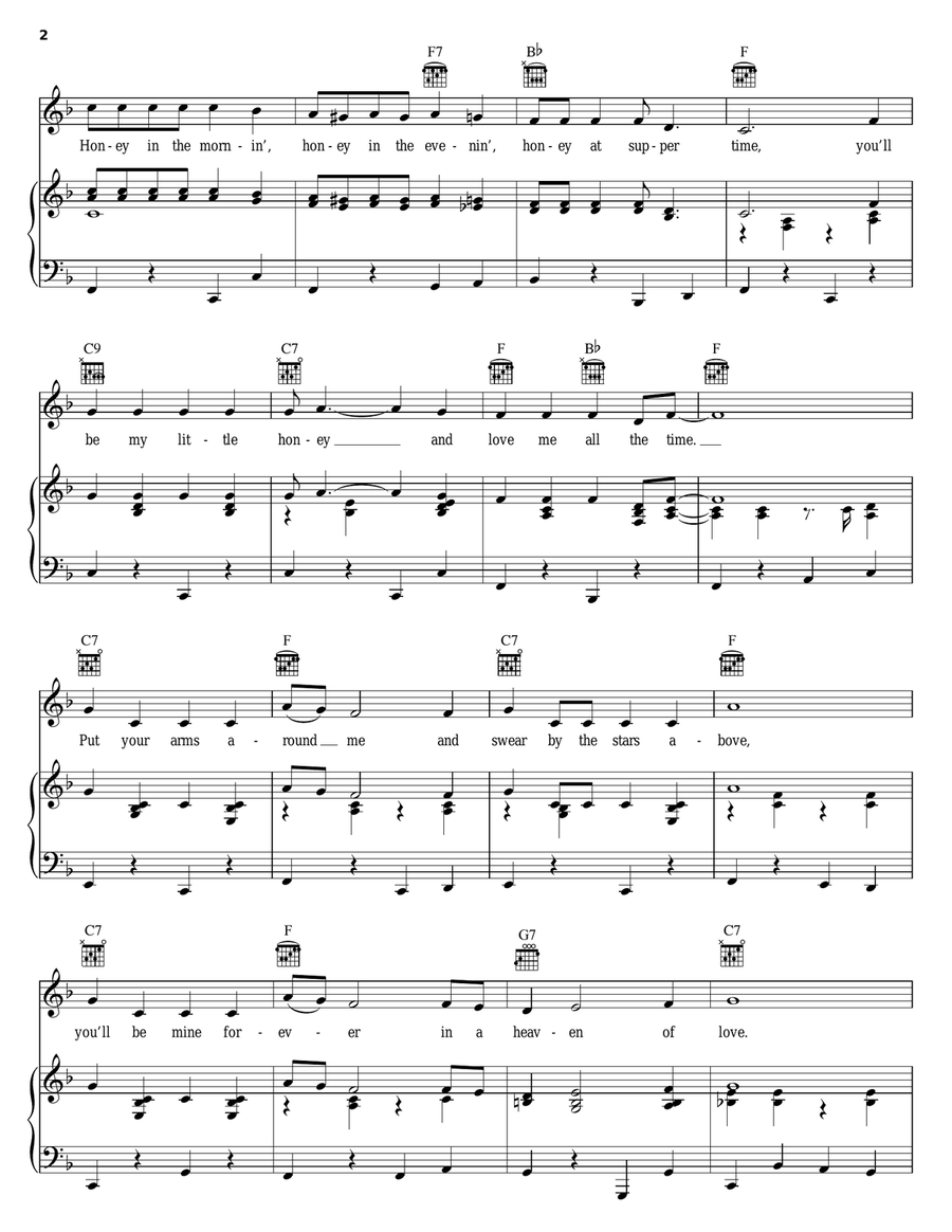 Sugartime Piano, Vocal, Guitar scores gallery preview page 2