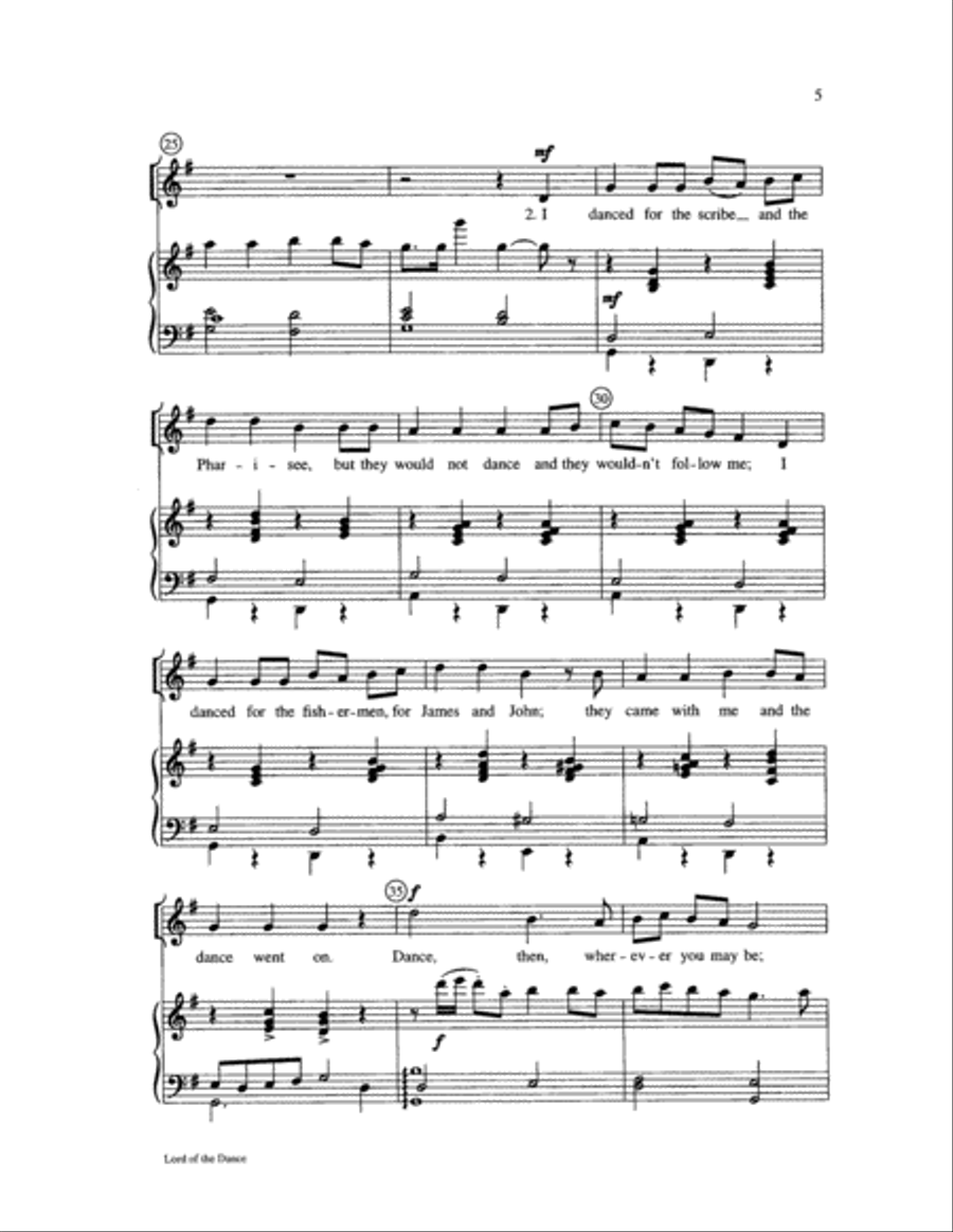 Lord of the Dance Unison Choir scores gallery preview page 6