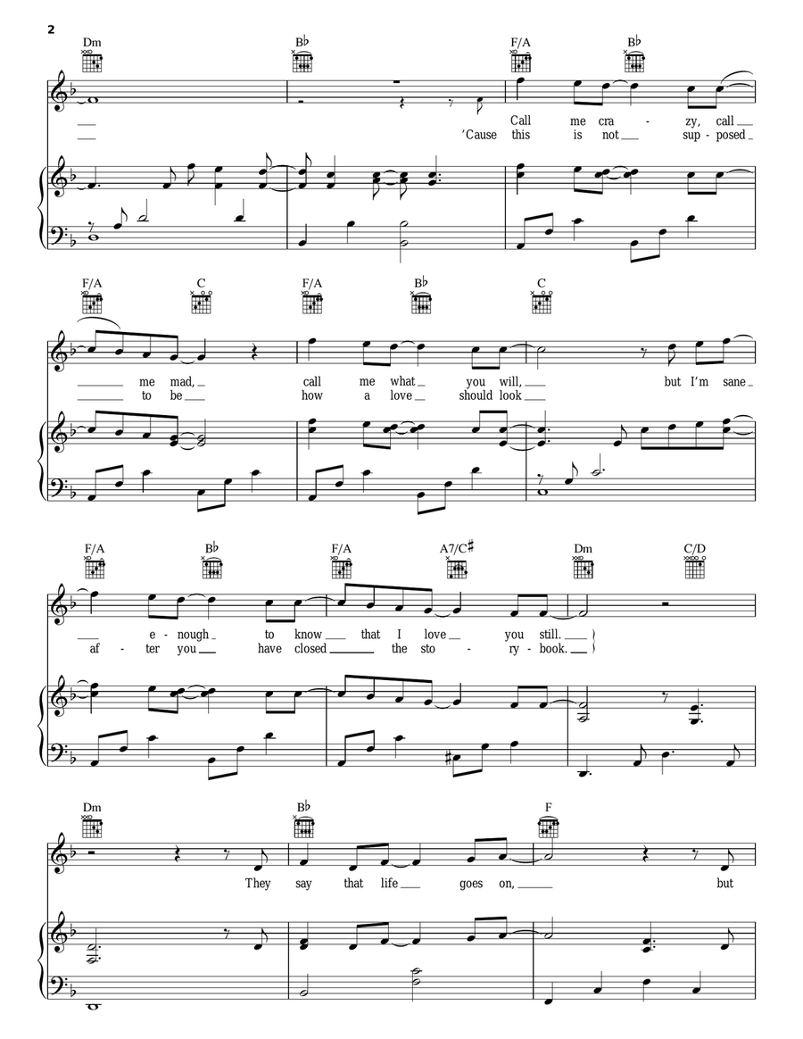 Ever After You Ever After You Piano, Vocal, Guitar scores gallery preview page 2