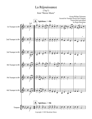La Rejouissance (from "Heroic Music") (Eb) (Trumpet Sextet, Timpani)